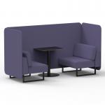 Brixworth 2 Seater Bench Booth With Black Legs And Black Table With Black Leg In Synergy Fabric - Order Panels And Sofa SF003385