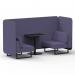 Brixworth 2 Seater Bench Booth With Black Legs And Black Table With Black Leg In Synergy Fabric - Order Panels And Sofa SF003385