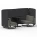 Brixworth 2 Seater Bench Booth With Black Legs And Black Table With Black Leg In X2 Fabric - Arithmetic Panels And Number Sofa SF003400