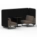 Brixworth 2 Seater Bench Booth With Black Legs And Black Table With Black Leg In X2 Fabric - Diameter Panels And Theory Sofa SF003402