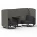 Brixworth 2 Seater Bench Booth With Black Legs And Black Table With Black Leg In X2 Fabric - Number Panels And Arithmetic Sofa SF003403