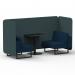 Brixworth 2 Seater Bench Booth With Black Legs And Black Table With Black Leg In X2 Fabric - Polygon Panels And Calculus Sofa SF003404