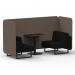 Brixworth 2 Seater Bench Booth With Black Legs And Black Table With Black Leg In X2 Fabric - Theory Panels And Diameter Sofa SF003405