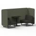 Brixworth 2 Seater Bench Booth With Black Legs And Black Table With Black Leg In Main Line Flax Fabric - Monument Panels And Temple Sofa SF003407