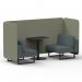 Brixworth 2 Seater Bench Booth With Black Legs And Black Table With Black Leg In Main Line Flax Fabric - Newbury Panels And Westminster Sofa SF003408