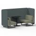 Brixworth 2 Seater Bench Booth With Black Legs And Black Table With Black Leg In Main Line Flax Fabric - Westminster Panels And Newbury Sofa SF003411