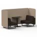 Brixworth 2 Seater Bench Booth With Black Legs And Black Table With Black Leg In Synergy Fabric - Affix Panels And Wed Sofa SF003412