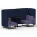 Brixworth 2 Seater Bench Booth With Black Legs And Black Table With Black Leg In Synergy Fabric - Alike Panels And Order Sofa SF003413