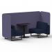Brixworth 2 Seater Bench Booth With Black Legs And Black Table With Black Leg In Synergy Fabric - Order Panels And Alike Sofa SF003415