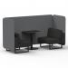 Brixworth 2 Seater Bench Booth With Black Legs And Black Table With Black Leg In Synergy Fabric - Partner Panels And Mix Sofa SF003416