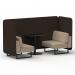 Brixworth 2 Seater Bench Booth With Black Legs And Black Table With Black Leg In Synergy Fabric - Wed Panels And Affix Sofa SF003417