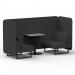 Brixworth 2 Seater Bench Booth With Black Legs And Grey Table With Black Leg In X2 Fabric - Arithmetic Panels And Sofa SF003430