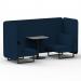 Brixworth 2 Seater Bench Booth With Black Legs And Grey Table With Black Leg In X2 Fabric - Calculus Panels And Sofa SF003431