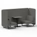 Brixworth 2 Seater Bench Booth With Black Legs And Grey Table With Black Leg In X2 Fabric - Number Panels And Sofa SF003433