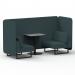 Brixworth 2 Seater Bench Booth With Black Legs And Grey Table With Black Leg In X2 Fabric - Polygon Panels And Sofa SF003434