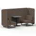 Brixworth 2 Seater Bench Booth With Black Legs And Grey Table With Black Leg In X2 Fabric - Theory Panels And Sofa SF003435