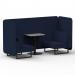 Brixworth 2 Seater Bench Booth With Black Legs And Grey Table With Black Leg In Synergy Fabric - Alike Panels And Sofa SF003443