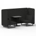 Brixworth 2 Seater Bench Booth With Black Legs And Grey Table With Black Leg In Synergy Fabric - Mix Panels And Sofa SF003444