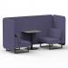 Brixworth 2 Seater Bench Booth With Black Legs And Grey Table With Black Leg In Synergy Fabric - Order Panels And Sofa SF003445