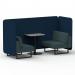 Brixworth 2 Seater Bench Booth With Black Legs And Grey Table With Black Leg In X2 Fabric - Calculus Panels And Polygon Sofa SF003461