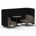 Brixworth 2 Seater Bench Booth With Black Legs And Grey Table With Black Leg In X2 Fabric - Diameter Panels And Theory Sofa SF003462