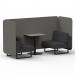 Brixworth 2 Seater Bench Booth With Black Legs And Grey Table With Black Leg In X2 Fabric - Number Panels And Arithmetic Sofa SF003463