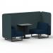 Brixworth 2 Seater Bench Booth With Black Legs And Grey Table With Black Leg In X2 Fabric - Polygon Panels And Calculus Sofa SF003464