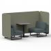 Brixworth 2 Seater Bench Booth With Black Legs And Grey Table With Black Leg In Main Line Flax Fabric - Newbury Panels And Westminster Sofa SF003468