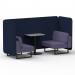 Brixworth 2 Seater Bench Booth With Black Legs And Grey Table With Black Leg In Synergy Fabric - Alike Panels And Order Sofa SF003473