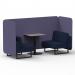 Brixworth 2 Seater Bench Booth With Black Legs And Grey Table With Black Leg In Synergy Fabric - Order Panels And Alike Sofa SF003475