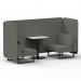 Brixworth 2 Seater Bench Booth With Black Legs And White Table With Black Leg In X2 Fabric - Number Panels And Sofa SF003493