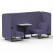 Brixworth 2 Seater Bench Booth With Black Legs And White Table With Black Leg In Synergy Fabric - Order Panels And Sofa SF003505