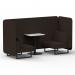 Brixworth 2 Seater Bench Booth With Black Legs And White Table With Black Leg In Synergy Fabric - Wed Panels And Sofa SF003507