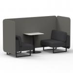 Brixworth 2 Seater Bench Booth With Black Legs And White Table With Black Leg In X2 Fabric - Number Panels And Arithmetic Sofa SF003523