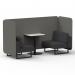 Brixworth 2 Seater Bench Booth With Black Legs And White Table With Black Leg In X2 Fabric - Number Panels And Arithmetic Sofa SF003523