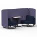 Brixworth 2 Seater Bench Booth With Black Legs And White Table With Black Leg In Synergy Fabric - Order Panels And Alike Sofa SF003535