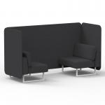 Brixworth 2 Seater Bench Booth With White Legs In X2 Fabric - Arithmetic Panels And Sofa SF003550