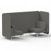 Brixworth 2 Seater Bench Booth With White Legs In X2 Fabric - Number Panels And Sofa SF003553