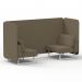 Brixworth 2 Seater Bench Booth With White Legs In Main Line Flax Fabric - Bank Panels And Sofa SF003556