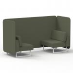 Brixworth 2 Seater Bench Booth With White Legs In Main Line Flax Fabric - Monument Panels And Sofa SF003557