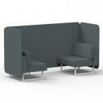 Brixworth 2 Seater Bench Booth With White Legs In Main Line Flax Fabric - Westminster Panels And Sofa SF003561
