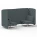 Brixworth 2 Seater Bench Booth With White Legs In Main Line Flax Fabric - Westminster Panels And Sofa SF003561