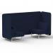 Brixworth 2 Seater Bench Booth With White Legs In Synergy Fabric - Alike Panels And Sofa SF003563