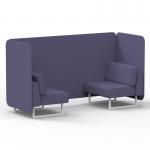Brixworth 2 Seater Bench Booth With White Legs In Synergy Fabric - Order Panels And Sofa SF003565