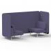Brixworth 2 Seater Bench Booth With White Legs In Synergy Fabric - Order Panels And Sofa SF003565