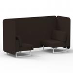 Brixworth 2 Seater Bench Booth With White Legs In Synergy Fabric - Wed Panels And Sofa SF003567