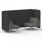 Brixworth 2 Seater Bench Booth With White Legs In X2 Fabric - Arithmetic Panels And Number Sofa SF003580