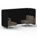 Brixworth 2 Seater Bench Booth With White Legs In X2 Fabric - Diameter Panels And Theory Sofa SF003582