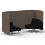 Brixworth 2 Seater Bench Booth With White Legs In X2 Fabric - Theory Panels And Diameter Sofa SF003585