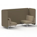 Brixworth 2 Seater Bench Booth With White Legs In Main Line Flax Fabric - Bank Panels And Upminster Sofa SF003586
